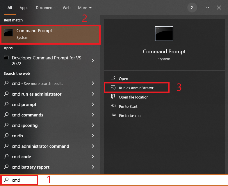 Running Command Prompt as administrator in Windows