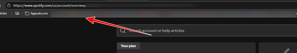 Spotify account overview page
